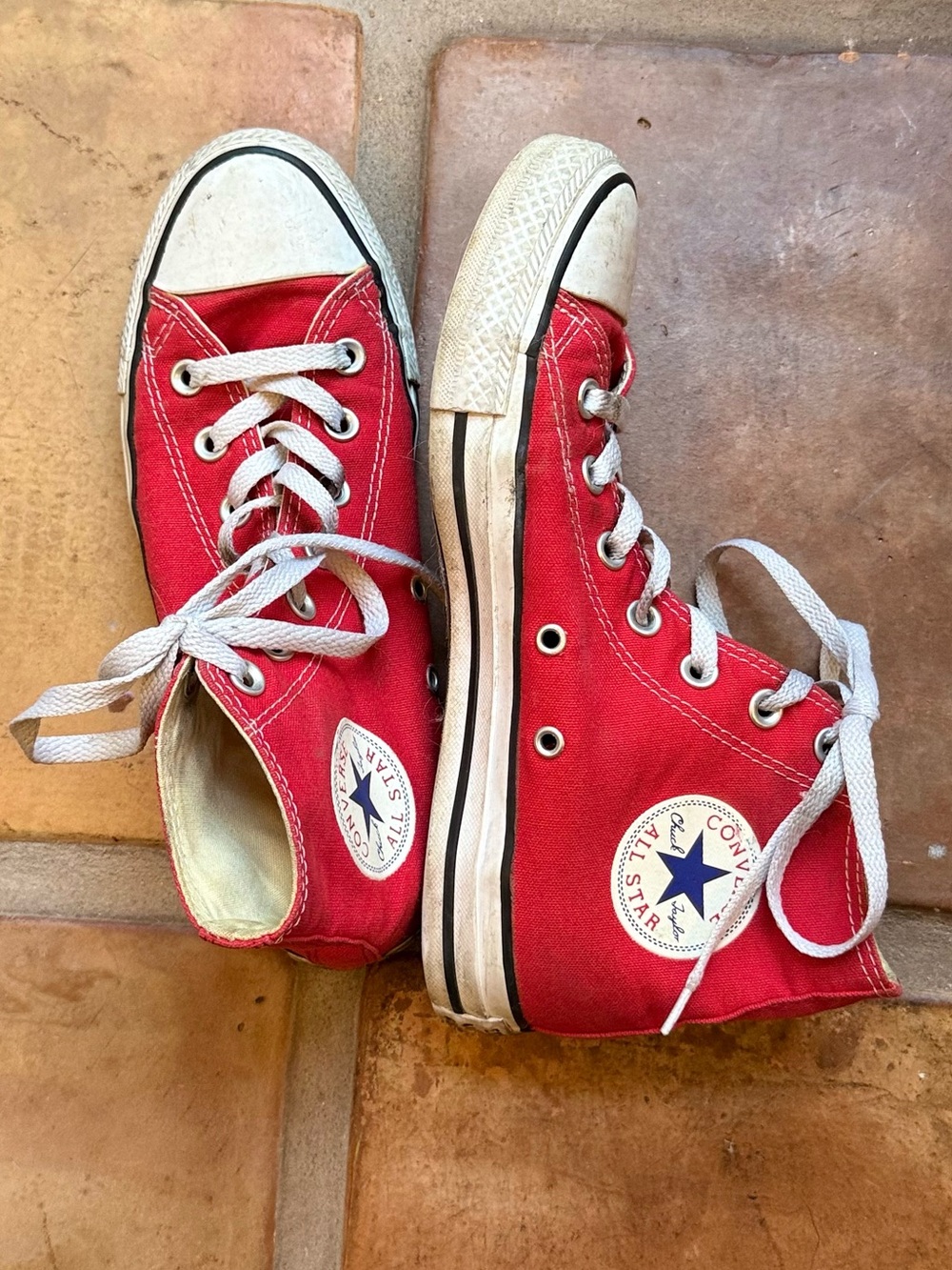 Classic red Chuck Converse high tops